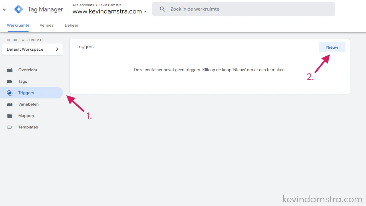 GTM - Nieuwe trigger aanmaken