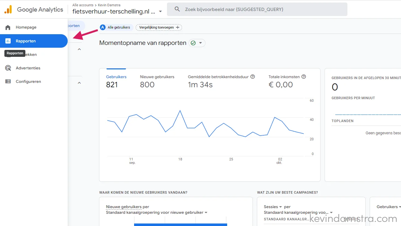 Google Analytics - Rapporten