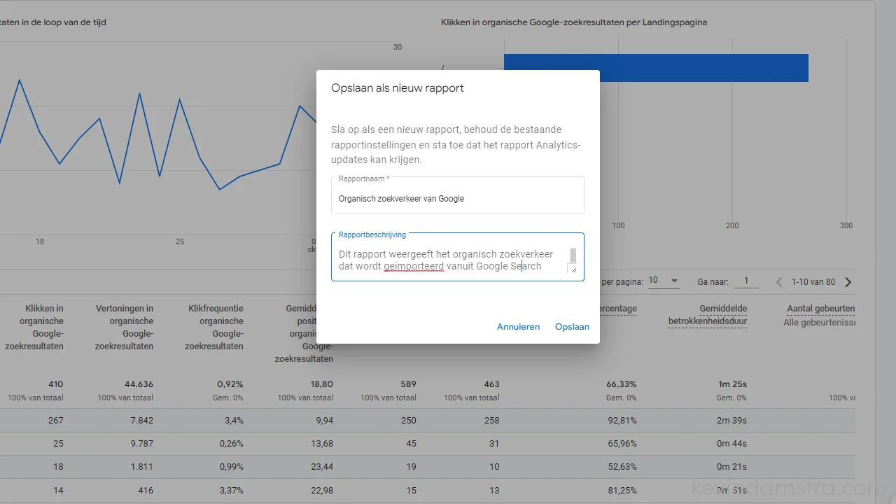 Google Analytics - Rapporten - GSC - Kopie van organisch zoekverkeer van Google