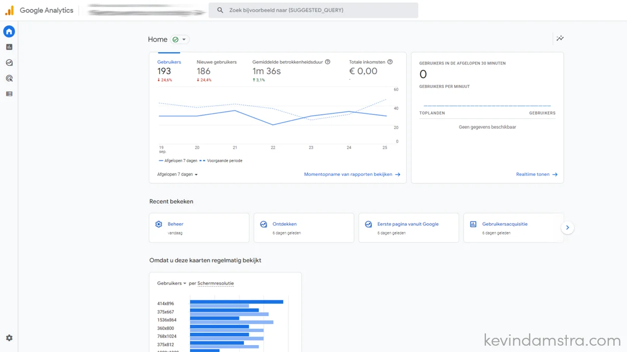 Google Analytics - Waar komen jouw bezoekers binnen - Homepagina - Notes