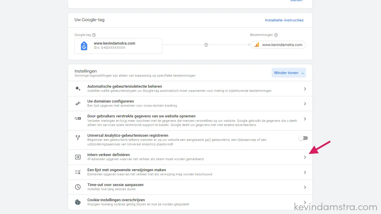 Verwijzingen in Google Analytics 4 - Een lijst met ongewenste verwijzingen maken