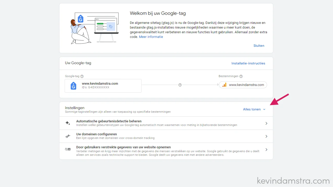 Verwijzingen in Google Analytics 4 - Alles tonen